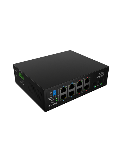 Lanberg Switch PoE 4xBT 4xAT 4xSFP Din Unmanagment Gigabit Ethernet | ILGE-8P-2S-120 | Unmanaged | Din rail 1