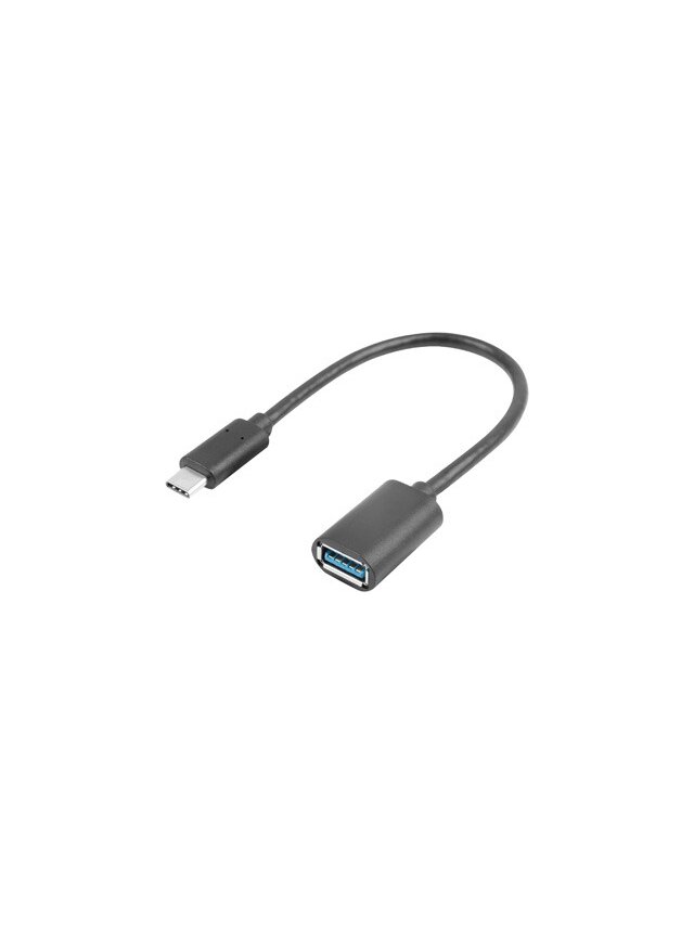 Lanberg Adapter Cable USB-C(M) 3.1 -> USB-A(F) 15 cm, Black | AD-UC-UA-04 Lanberg Adapter Cable USB-C(M) 3.1 -> USB-A(F) 15 cm, Black | AD-UC-UA-04