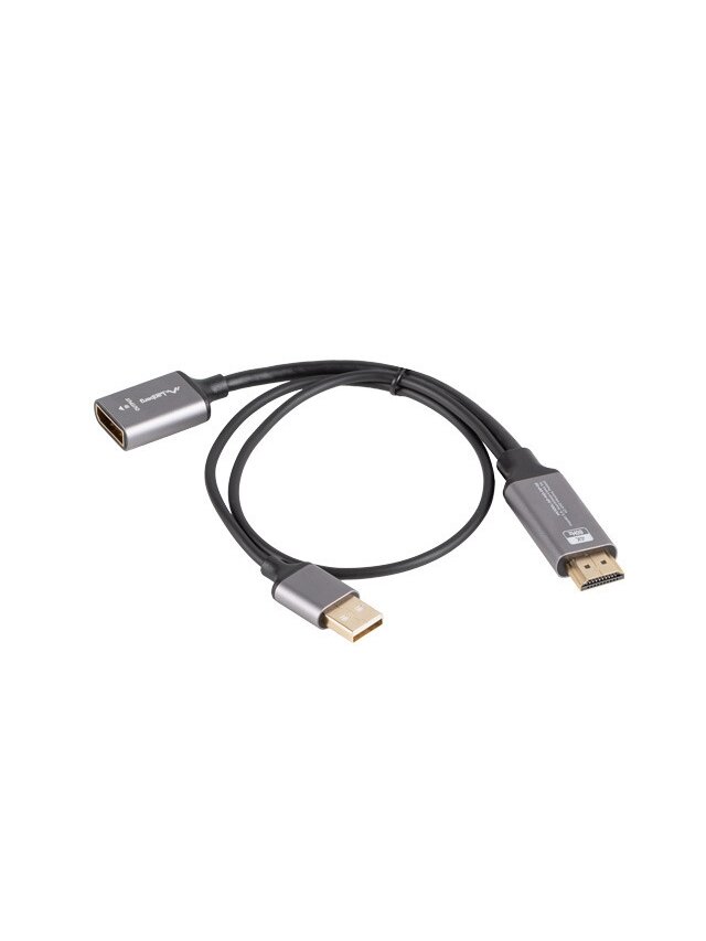 Lanberg HDMI (M) to Displayport (F) Adapter 4K on cable 20cm, Silver | AD-HD-DP-02 Lanberg HDMI (M) to Displayport (F) Adapter 4K on cable 20cm, Silver | AD-HD-DP-02