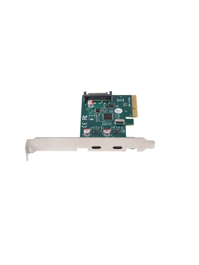Lanberg PCI-Express X1 Card to 2X USB-C 3.2 GEN 2X1 Low profile | PCE-UC3-002 1
