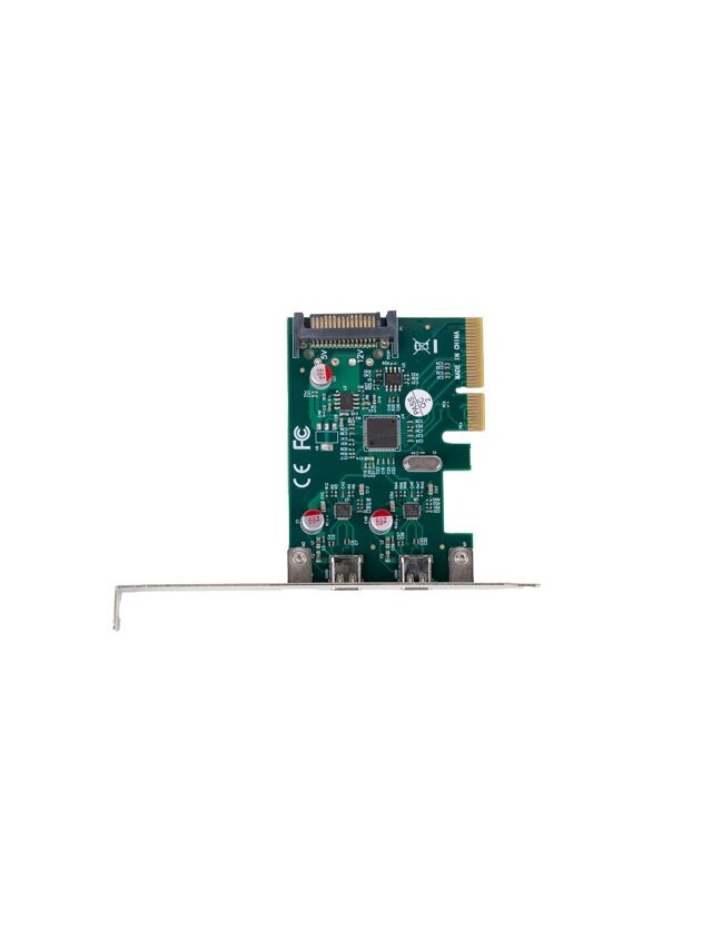 Lanberg PCI-Express X1 Card to 2X USB-C 3.2 GEN 2X1 Low profile | PCE-UC3-002 2