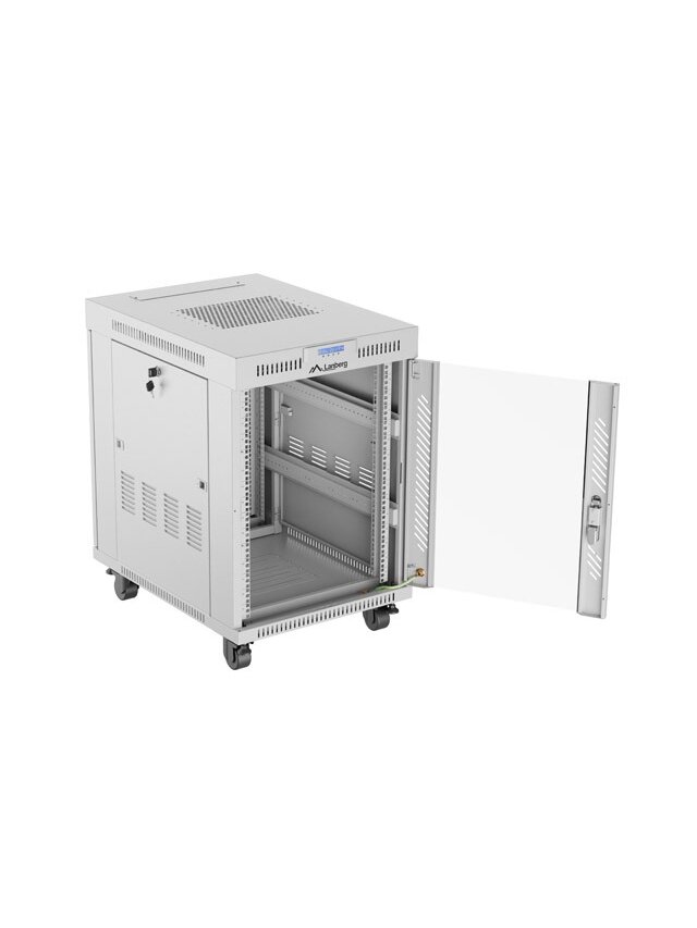 Lanberg | Rack cabinet 19" free-standing 15U/600x800 (flat pack) with glass door, LCD | FF01-6815-12SL | Grey 5 Lanberg | Rack cabinet 19" free-standing 15U/600x800 (flat pack) with glass door, LCD | FF01-6815-12SL | Grey 5