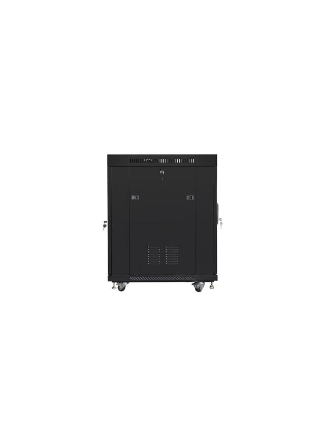 Lanberg | Rack cabinet 19" free-standing 15U/800x1000 (flat pack) with glass door, LCD | FF01-8015-12BL | Black 3 Lanberg | Rack cabinet 19" free-standing 15U/800x1000 (flat pack) with glass door, LCD | FF01-8015-12BL | Black 3