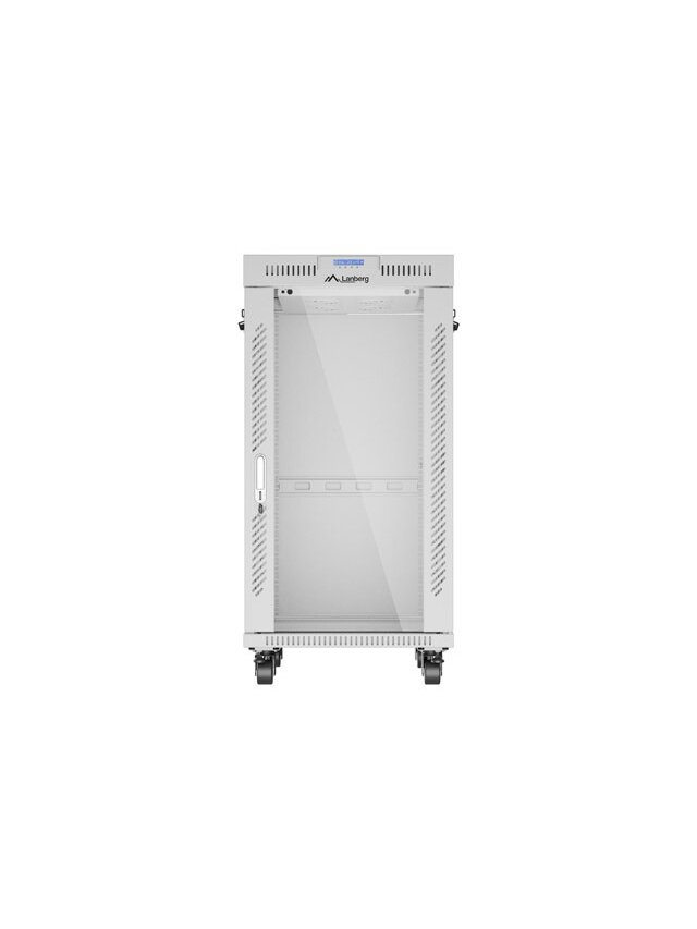 Lanberg | Rack cabinet 19" free-standing 22U/600x800 (flat pack) with glass door | FF01-6822-12SL | Grey 2 Lanberg | Rack cabinet 19" free-standing 22U/600x800 (flat pack) with glass door | FF01-6822-12SL | Grey 2