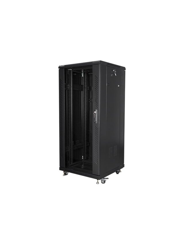 Lanberg | Rack cabinet 19" free-standing 27U/600x600 (flat pack) | FF01-6627-12B | Black