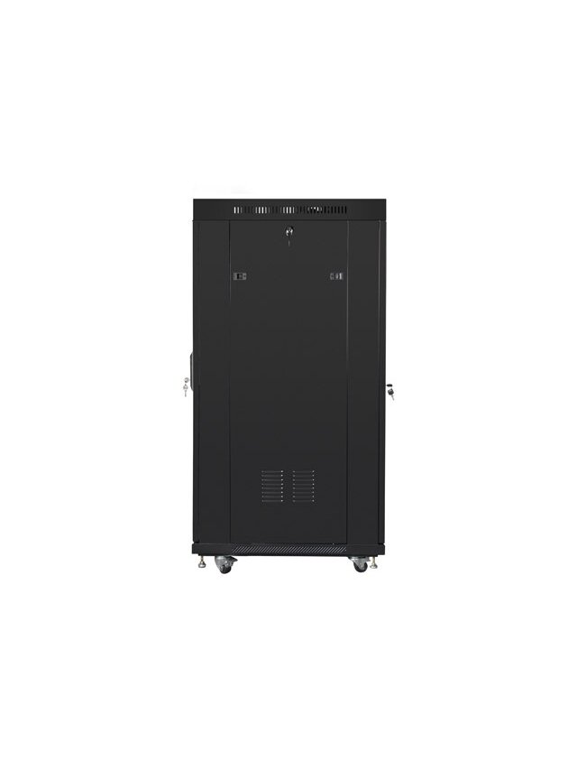 Lanberg | Rack cabinet 19" free-standing 27U/800x1000 (flat pack) with glass door, LCD | FF01-8027-12BL | Black 2 Lanberg | Rack cabinet 19" free-standing 27U/800x1000 (flat pack) with glass door, LCD | FF01-8027-12BL | Black 2