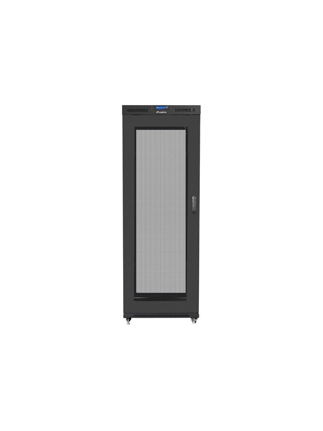 Lanberg | Rack cabinet 19" free-standing 27U/800x1200 (flat pack) with mesh door, LCD | FF01-8227-23BL | Black 3 Lanberg | Rack cabinet 19" free-standing 27U/800x1200 (flat pack) with mesh door, LCD | FF01-8227-23BL | Black 3