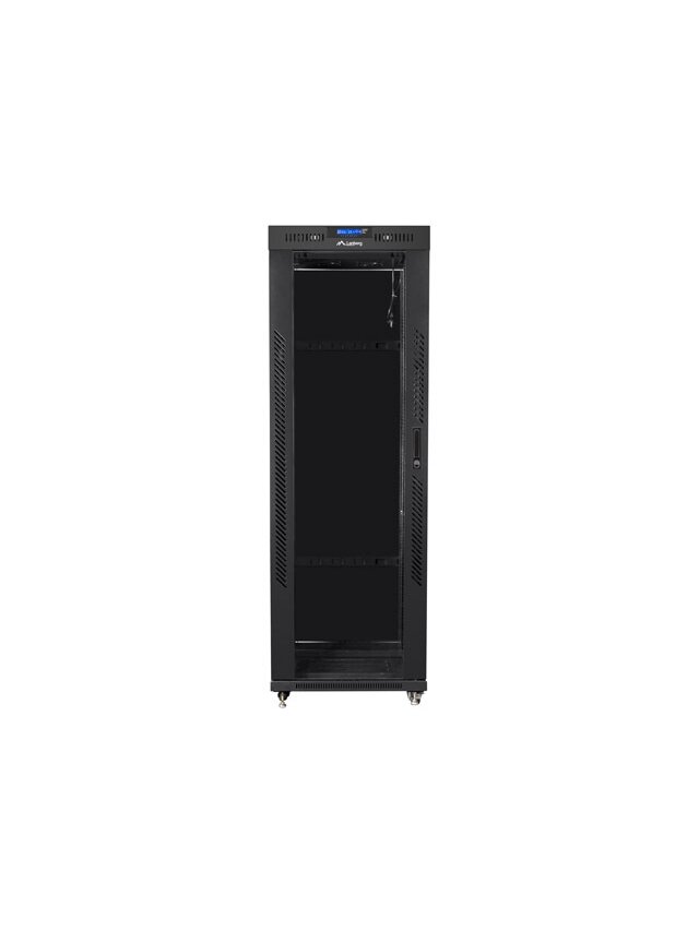 Lanberg | Rack cabinet 19" free-standing 37U/800x1000 (flat pack) with glass door, LCD | FF01-8037-12BL | Black 2