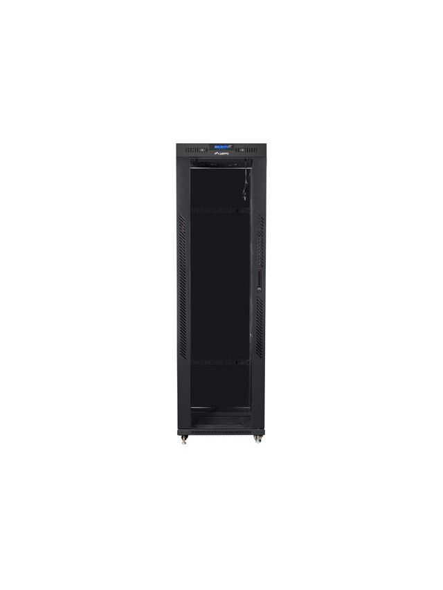 Lanberg | Rack cabinet 19" free-standing 42U/600x1000 (flat pack) with glass door lCD V2 | FF01-6042-12BL | Black 2