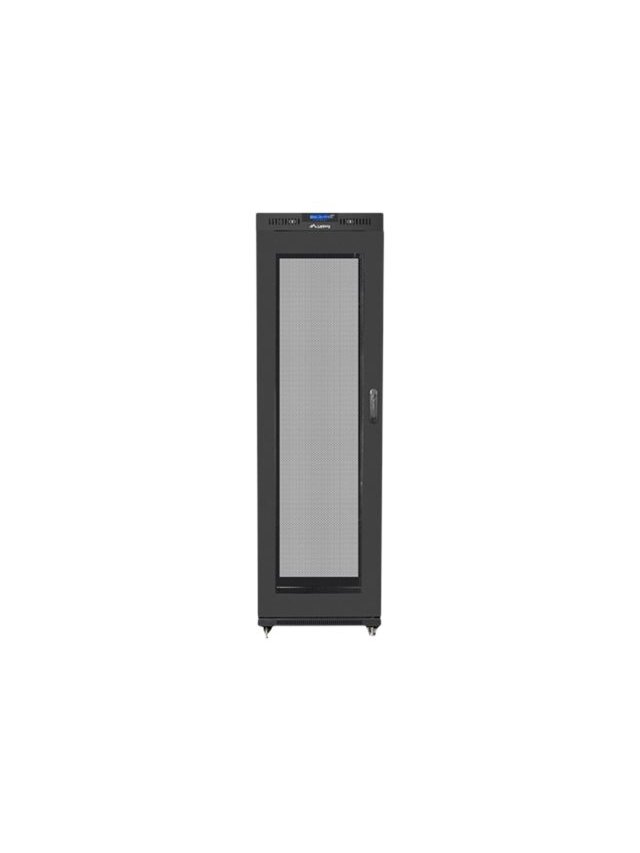 Lanberg | Rack cabinet 19" free-standing 42U/600x800 (flat pack) with mesh door, LCD | FF01-6842-23BL | Black 1 Lanberg | Rack cabinet 19" free-standing 42U/600x800 (flat pack) with mesh door, LCD | FF01-6842-23BL | Black 1