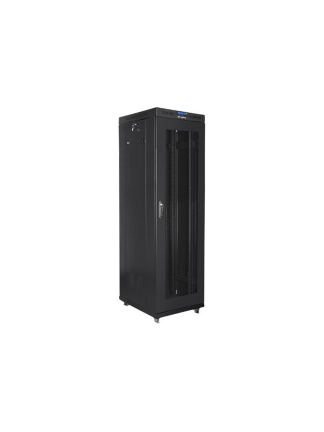 Lanberg | Rack cabinet 19" free-standing 42U/600x800 (flat pack) with mesh door, LCD | FF01-6842-23BL | Black 2 Lanberg | Rack cabinet 19" free-standing 42U/600x800 (flat pack) with mesh door, LCD | FF01-6842-23BL | Black 2