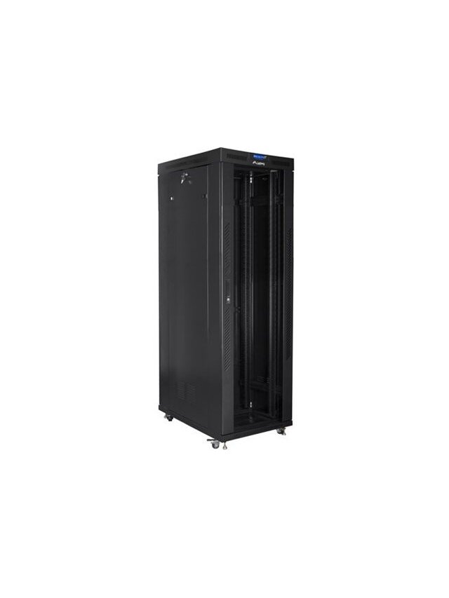 Lanberg | Rack cabinet 19" free-standing 42U/800x1000 (flat pack) with glass door, LCD | FF01-8042-12BL | Black