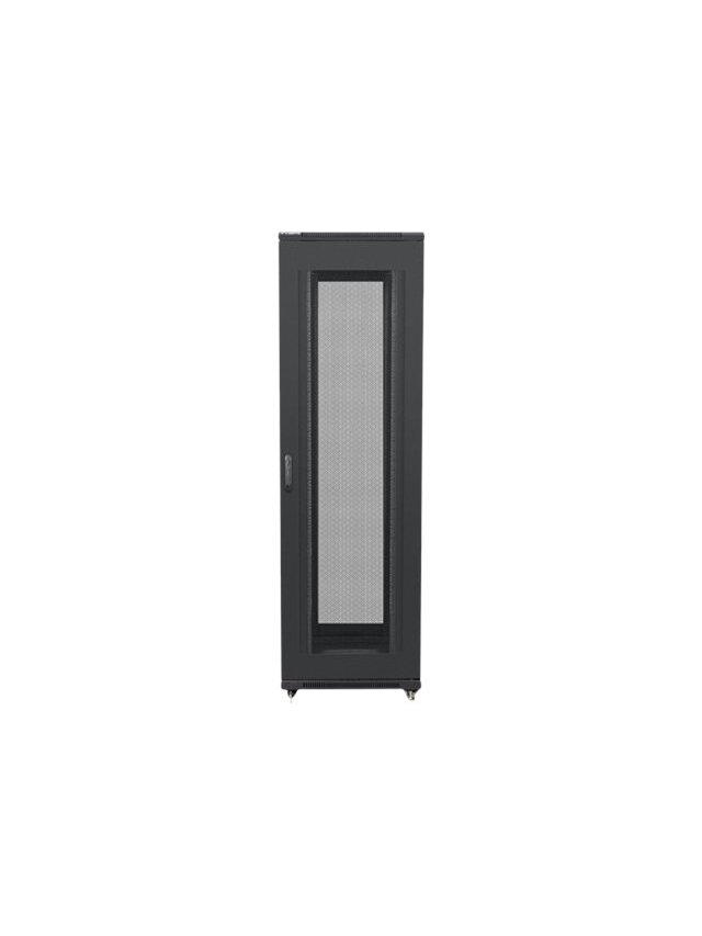 Lanberg | Rack cabinet 19" free-standing 42U/800x1000 (flat pack) with mesh door | FF01-8042-23B | Black 1 Lanberg | Rack cabinet 19" free-standing 42U/800x1000 (flat pack) with mesh door | FF01-8042-23B | Black 1