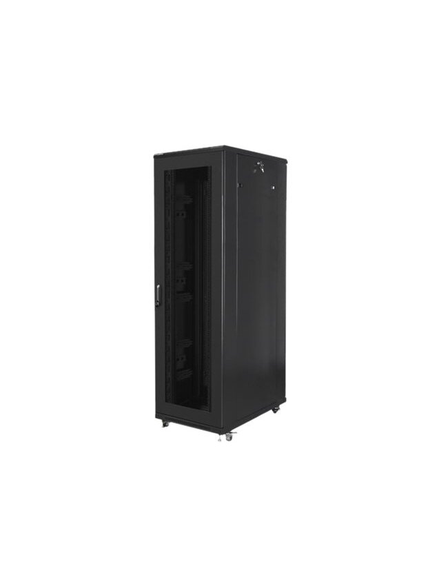 Lanberg | Rack cabinet 19" free-standing 42U/800x1000 (flat pack) with mesh door | FF01-8042-23B | Black Lanberg | Rack cabinet 19" free-standing 42U/800x1000 (flat pack) with mesh door | FF01-8042-23B | Black