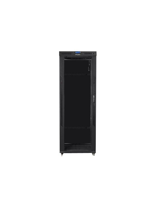 Lanberg | Rack cabinet 19" free-standing 42U/800x800 (flat pack) with glass door, LCD | FF01-8842-12BL | Black Lanberg | Rack cabinet 19" free-standing 42U/800x800 (flat pack) with glass door, LCD | FF01-8842-12BL | Black