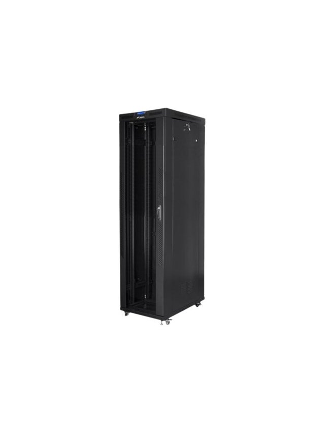 Lanberg | Rack cabinet 19" free-standing 47U/800x1000 (flat pack) with glass door, LCD | FF01-8047-12BL | Black Lanberg | Rack cabinet 19" free-standing 47U/800x1000 (flat pack) with glass door, LCD | FF01-8047-12BL | Black