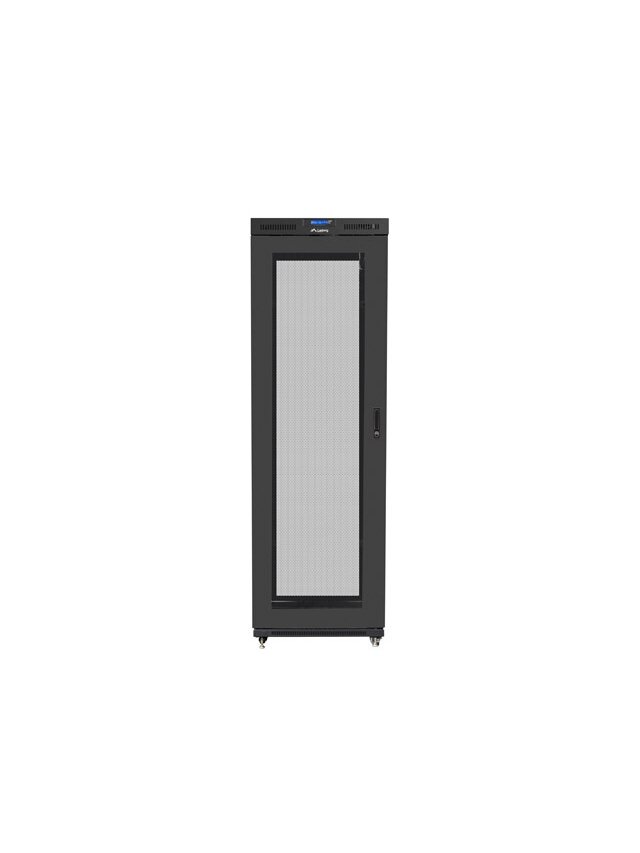 Lanberg | Rack cabinet 19" free-standing 47U/800x1000 (flat pack) with mesh door, LCD | FF01-8047-23BL | Black 3 Lanberg | Rack cabinet 19" free-standing 47U/800x1000 (flat pack) with mesh door, LCD | FF01-8047-23BL | Black 3
