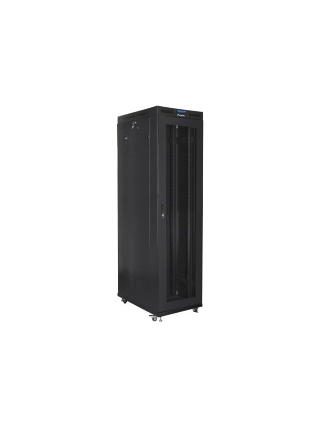 Lanberg | Rack cabinet 19" free-standing 47U/800x1000 (flat pack) with mesh door, LCD | FF01-8047-23BL | Black Lanberg | Rack cabinet 19" free-standing 47U/800x1000 (flat pack) with mesh door, LCD | FF01-8047-23BL | Black