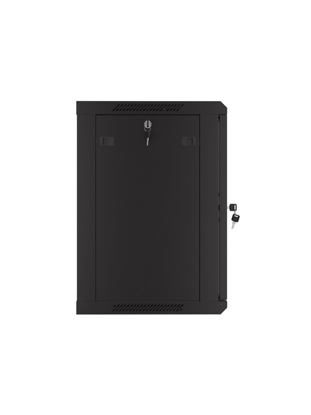 Lanberg | Rack cabinet 19" wall-mount 12U/600x450 with perforated door (flat pack) | WF01-6412-23B | Black 5 Lanberg | Rack cabinet 19" wall-mount 12U/600x450 with perforated door (flat pack) | WF01-6412-23B | Black 5