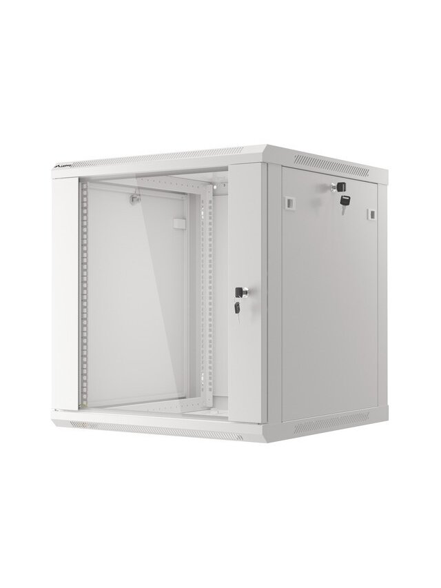 Lanberg | Rack cabinet 19" wall-mount 12U/600x600 (flat pack) V2 | WF01-6612-10S | Grey 2 Lanberg | Rack cabinet 19" wall-mount 12U/600x600 (flat pack) V2 | WF01-6612-10S | Grey 2