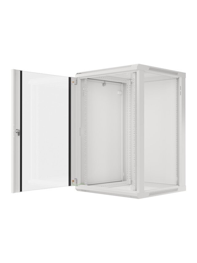 Lanberg | Rack cabinet 19" wall-mount 18U/600x600 (flat pack) | WF01-6618-10S | Grey 3 Lanberg | Rack cabinet 19" wall-mount 18U/600x600 (flat pack) | WF01-6618-10S | Grey 3