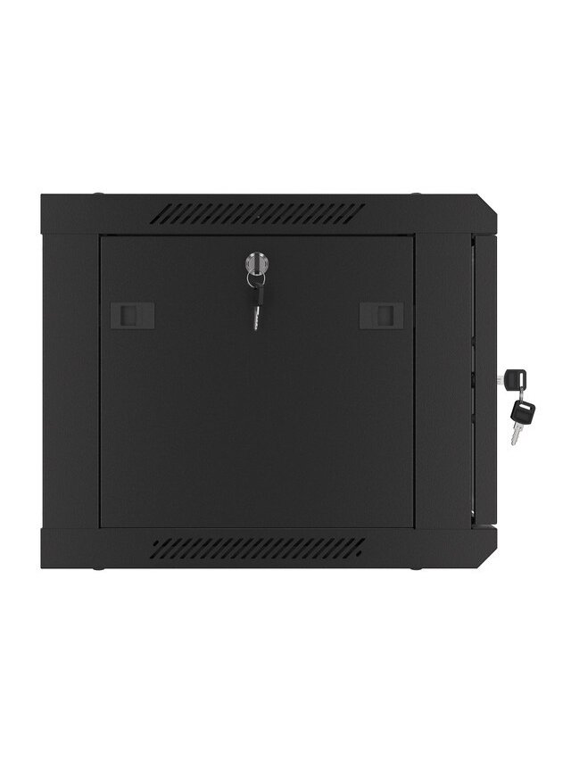 Lanberg | Rack cabinet 19" wall-mount 6U/600x450 (flat pack) with glass door V2 | WF01-6406-10B | Black 4 Lanberg | Rack cabinet 19" wall-mount 6U/600x450 (flat pack) with glass door V2 | WF01-6406-10B | Black 4