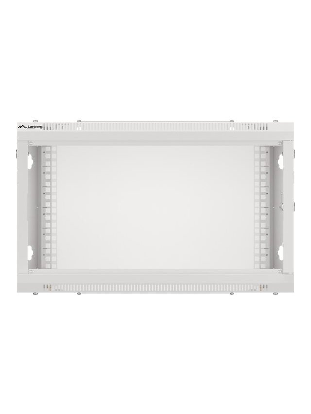 Lanberg | Rack cabinet 19" wall-mount 6U/600x450 for self-assembly with metal door (flat pack) | WF01-6406-00S | Grey 3 Lanberg | Rack cabinet 19" wall-mount 6U/600x450 for self-assembly with metal door (flat pack) | WF01-6406-00S | Grey 3