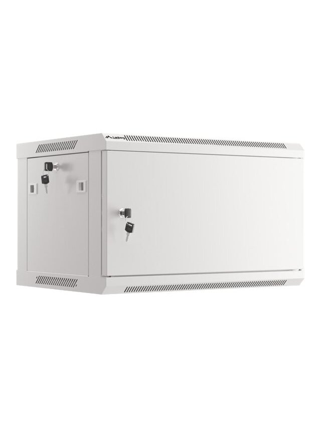 Lanberg | Rack cabinet 19" wall-mount 6U/600x450 for self-assembly with metal door (flat pack) | WF01-6406-00S | Grey 4