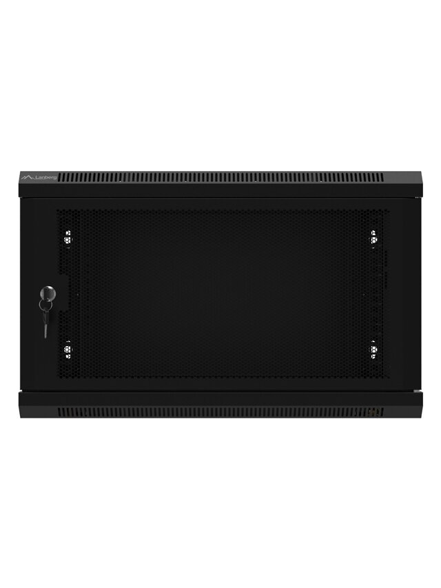 Lanberg | Rack cabinet 19" wall-mount 6U/600x450 with perforated door (flat pack) | WF01-6406-23B | Black 2