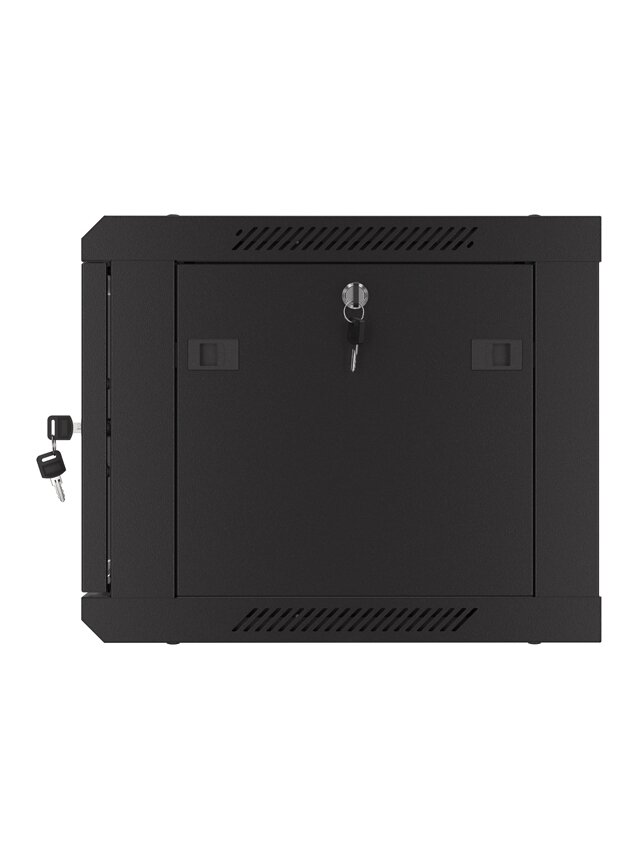 Lanberg | Rack cabinet 19" wall-mount 6U/600x450 with perforated door (flat pack) | WF01-6406-23B | Black 3 Lanberg | Rack cabinet 19" wall-mount 6U/600x450 with perforated door (flat pack) | WF01-6406-23B | Black 3
