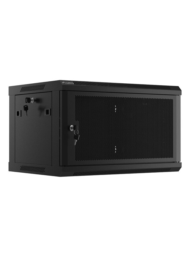 Lanberg | Rack cabinet 19" wall-mount 6U/600x450 with perforated door (flat pack) | WF01-6406-23B | Black