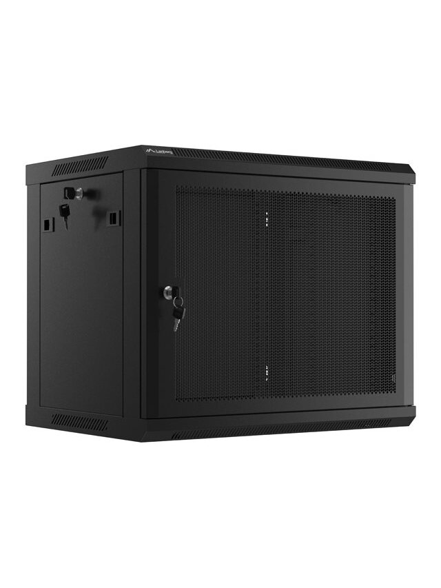 Lanberg | Rack cabinet 19" wall-mount 9U/600x450 with perforated door (flat pack) | WF01-6409-23B | Black