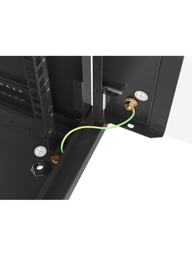 Lanberg | Rack cabinet 19" wall-mount 9U/600x600 (flat pack) V2 | WF01-6609-10B | Black 2 Lanberg | Rack cabinet 19" wall-mount 9U/600x600 (flat pack) V2 | WF01-6609-10B | Black 2