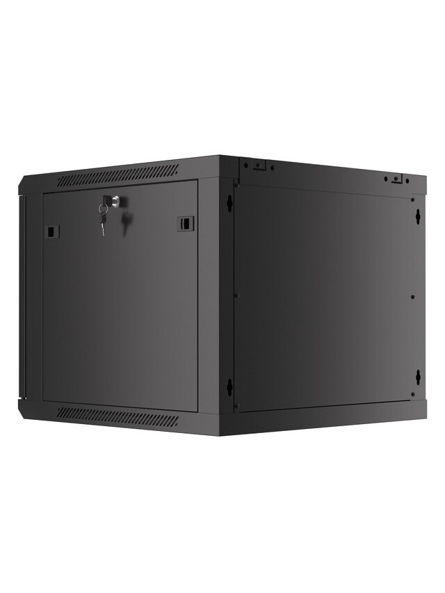 Lanberg | Rack cabinet 19" wall-mount 9U/600x600 (flat pack) V2 | WF01-6609-10B | Black 3 Lanberg | Rack cabinet 19" wall-mount 9U/600x600 (flat pack) V2 | WF01-6609-10B | Black 3
