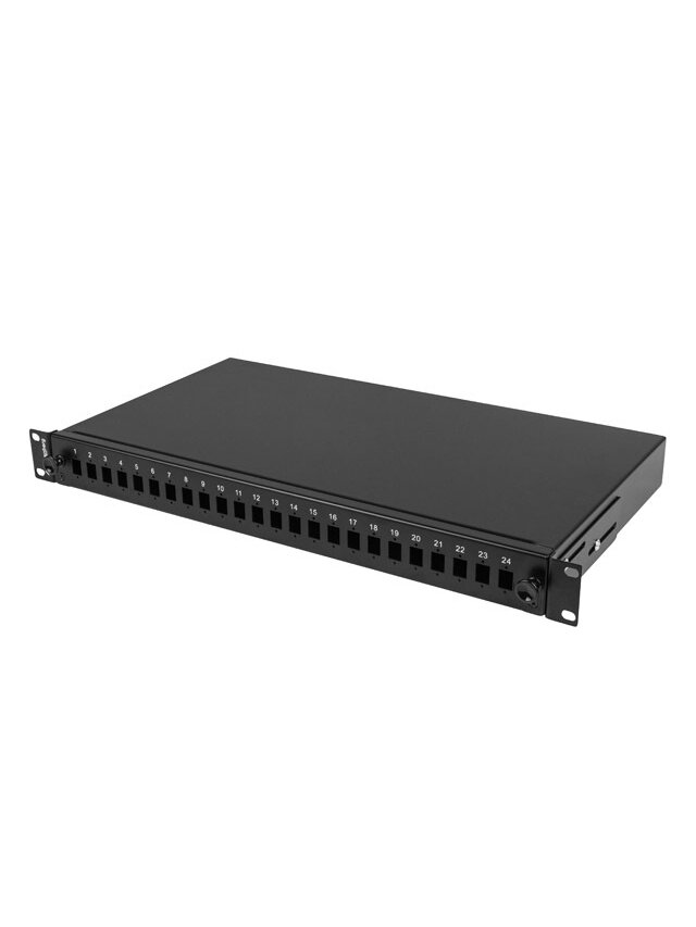 Lanberg Rackmount 19" 1U Fiber Patch panel 24xSC Simplex/24XLC Duplex Black with Accessories | FOP1-24SS-LDB 2