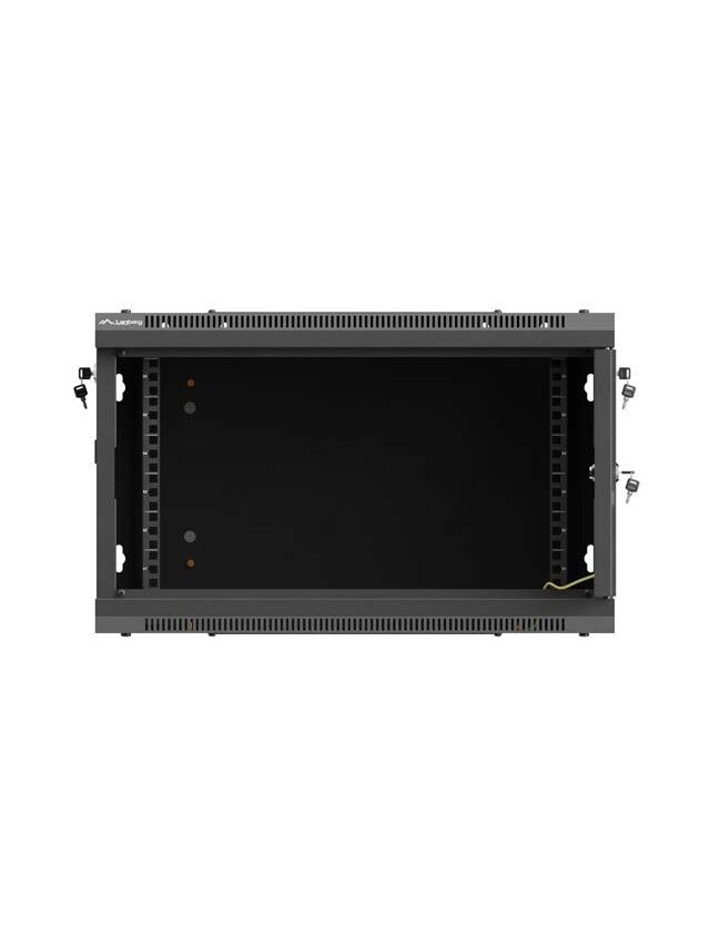 Lanberg Wall mounted installation cabinet 19" 6U 600X600 | WF01-6606-23B | Black 3