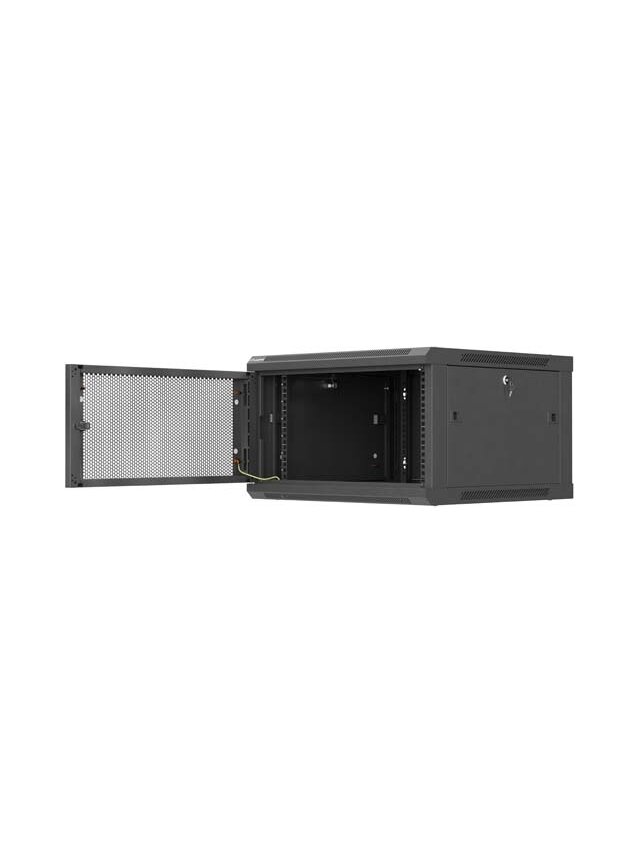 Lanberg Wall mounted installation cabinet 19" 6U 600X600 | WF01-6606-23B | Black 6