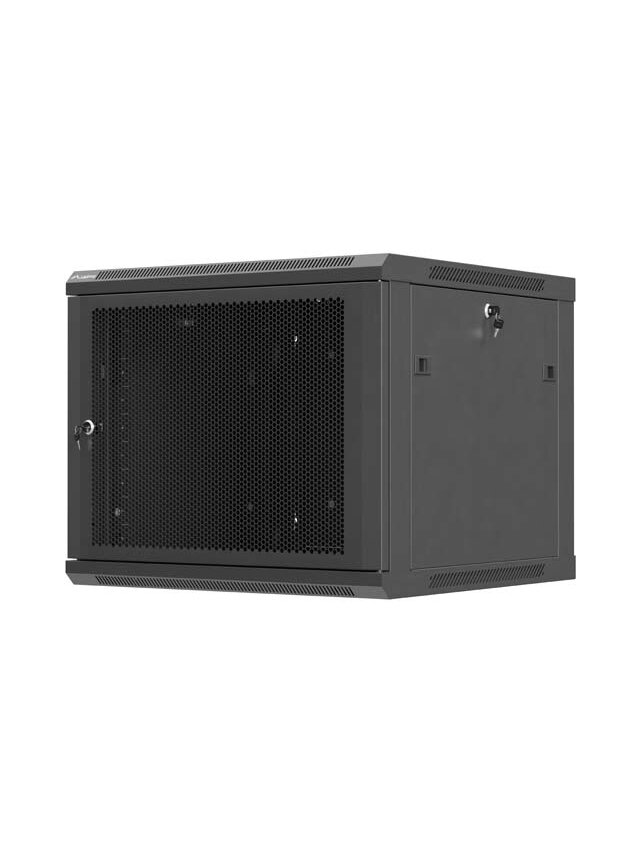 Lanberg Wall mounted installation cabinet 19" 9U 600X600 | WF01-6609-23B | Black 1 Lanberg Wall mounted installation cabinet 19" 9U 600X600 | WF01-6609-23B | Black 1