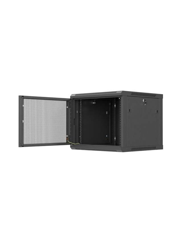 Lanberg Wall mounted installation cabinet 19" 9U 600X600 | WF01-6609-23B | Black 4 Lanberg Wall mounted installation cabinet 19" 9U 600X600 | WF01-6609-23B | Black 4