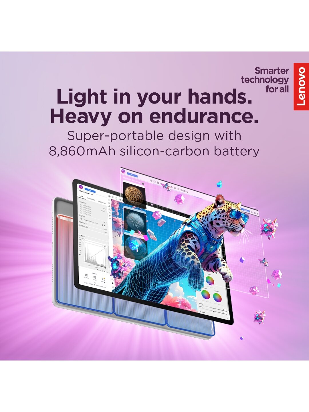 Lenovo Yoga Tab Wi-Fi (w/o power adapter) | ZAG60208SE | 11.1 " | Seashell | LTPS | 3200 x 2000 pixels | Qualcomm | Snapdragon 8 Gen 3 Mobile Platform | 12 GB | Soldered LPDDR5x | 256 GB | Wi-Fi | Front camera | 13 MP | Rear camera | 13+2 MP | Bluetooth | 28