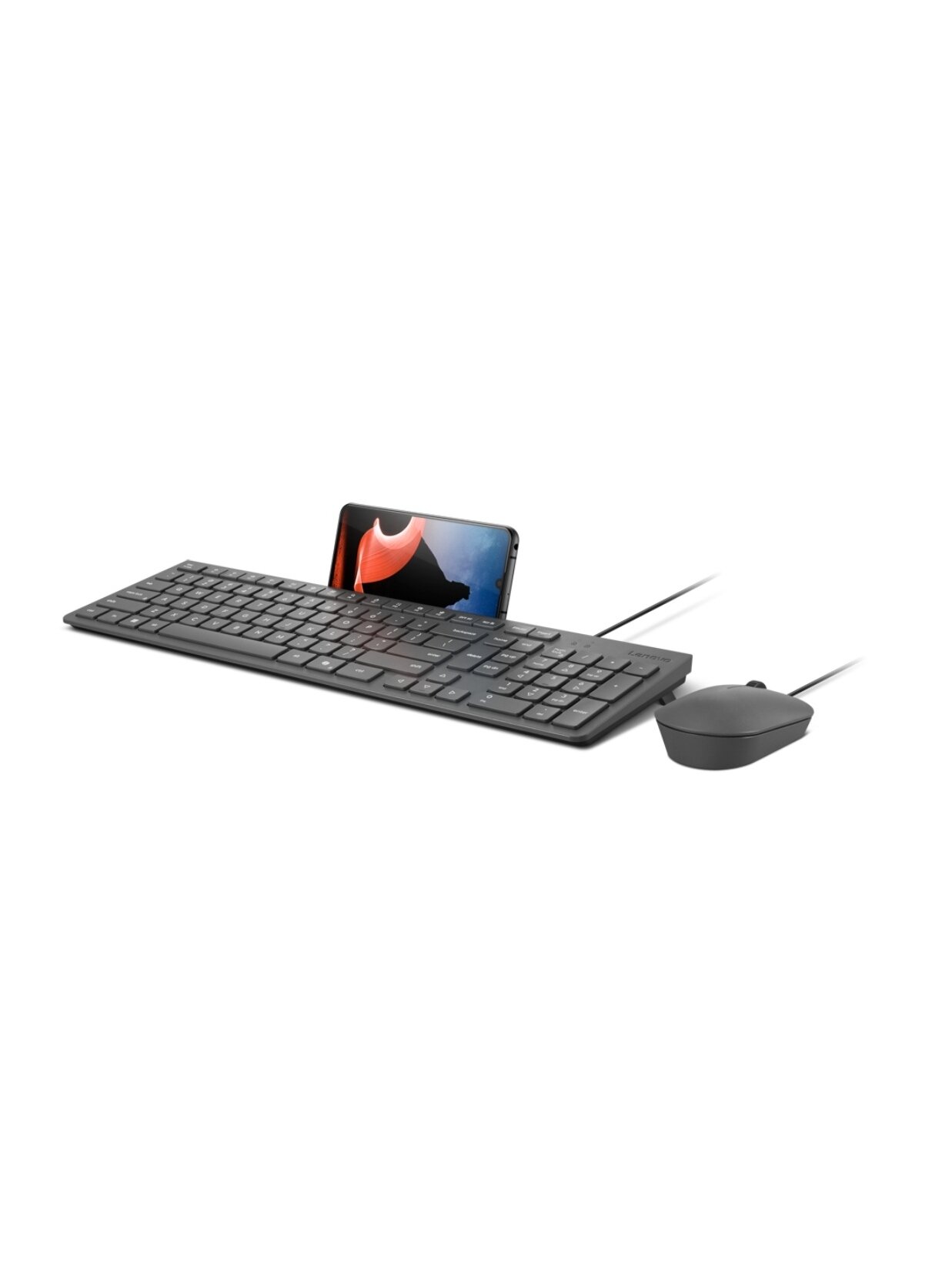Lenovo 310 USB-A Wired Combo US English | Keyboard and Mouse Set | Wired | Mouse included | US English | Luna Grey 1