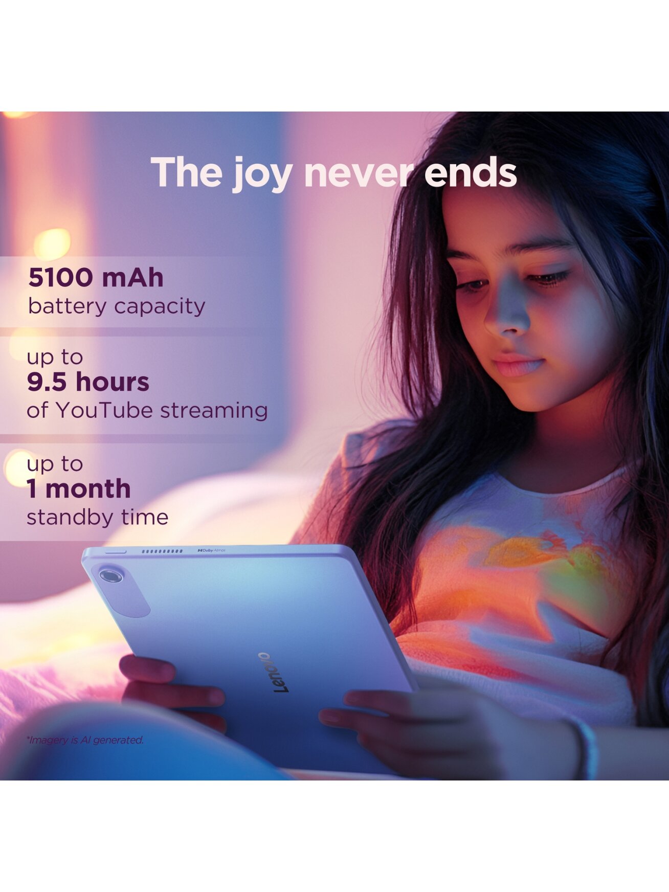 Lenovo Tab Wi-Fi (w/o power adapter) | ZAEH0167SE | 10.1 " | Luna Grey | IPS | 1920 x 1200 pixels | MediaTek | Helio G85 | 4 GB | Soldered LPDDR4x | 64 GB | Wi-Fi | Front camera | 5 MP | Rear camera | 8 MP | Bluetooth | 5.3 | Android | 14 (Android 15 & 16 9 Lenovo Tab Wi-Fi (w/o power adapter) | ZAEH0167SE | 10.1 " | Luna Grey | IPS | 1920 x 1200 pixels | MediaTek | Helio G85 | 4 GB | Soldered LPDDR4x | 64 GB | Wi-Fi | Front camera | 5 MP | Rear camera | 8 MP | Bluetooth | 5.3 | Android | 14 (Android 15 & 16 9