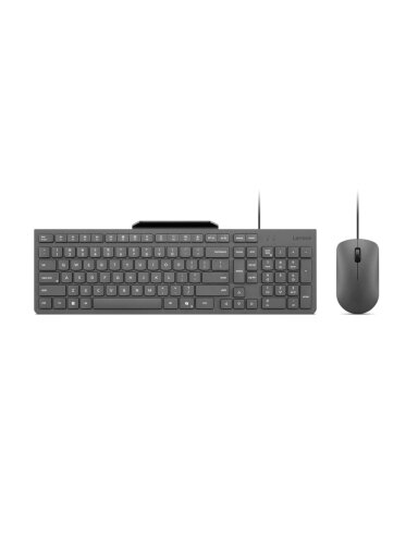Lenovo 310 USB-A Wired Combo US English | Keyboard and Mouse Set | Wired | Mouse included | US English | Luna Grey