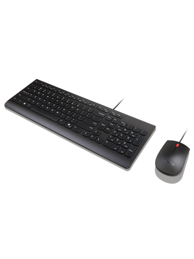 Lenovo Essential Wired Combo Keyboard and Mouse | Keyboard and Mouse Set | Wired | Mouse included | Nordic | Black