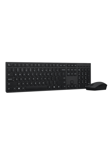 Lenovo Professional Wireless Rechargeable Combo Keyboard and Mouse | Keyboard and Mouse Set | Wireless | Mouse included | Bluetooth | US English | Rechargeable professional | Grey