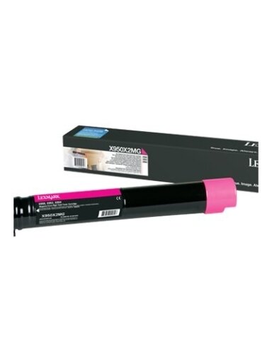 Lexmark X950X2MG | X95x Magenta Extra High Yield Toner Cartridge (22K) | Cartridge | Magenta Lexmark X950X2MG | X95x Magenta Extra High Yield Toner Cartridge (22K) | Cartridge | Magenta