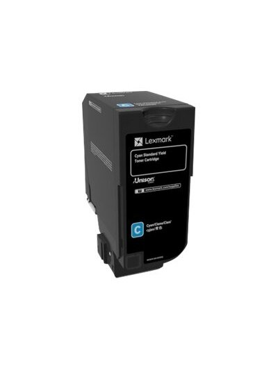 Lexmark CS72x Cyan Standard Yield Toner Cartridge | Lexmark 74C0S20 | CS720 Cyan Standard Yield Toner Cartridge | Cartridge | Cyan