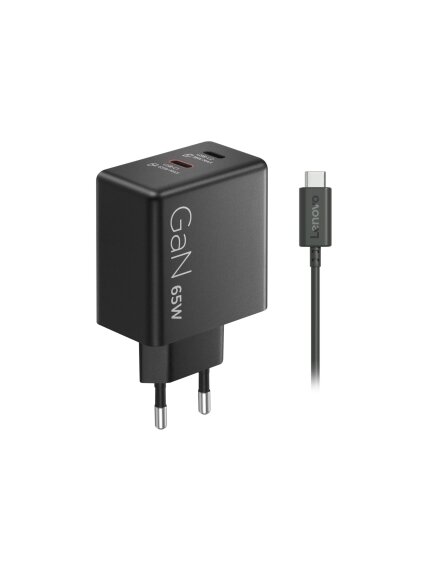 Lenovo Dual USB-C 65W GaN Charger - EU | USB-C | Charger
