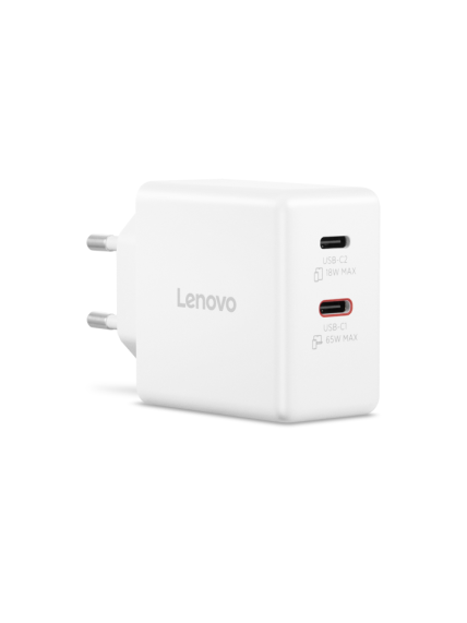 Lenovo Dual USB-C 65W GaN Charger | USB-C | 65 W | Charger 1 Lenovo Dual USB-C 65W GaN Charger | USB-C | 65 W | Charger 1