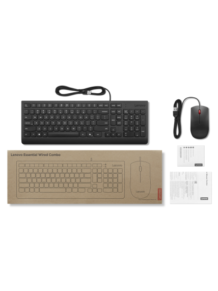 Lenovo Essential Wired Combo Keyboard and Mouse | Keyboard and Mouse Set | Wired | Mouse included | Nordic | Black 3 Lenovo Essential Wired Combo Keyboard and Mouse | Keyboard and Mouse Set | Wired | Mouse included | Nordic | Black 3